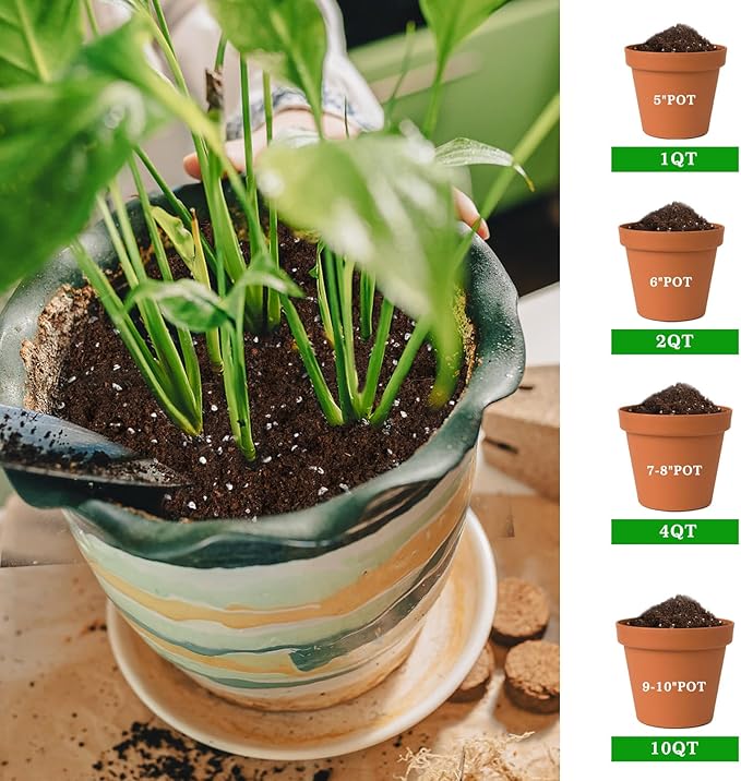 Premium Tropical Potting Mix with Perlite 4qt- Natural Organic Potting Soil for Superior Drainage & Breathability