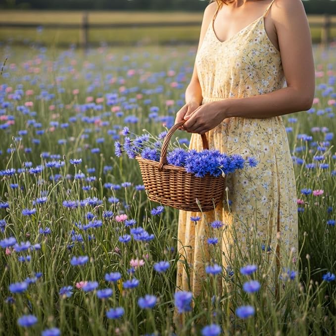 2000 Cornflower Seeds for Planting, Bachelor Button Blue Flower Seeds, Flower Seeds to Plant Outside, Perennial Wildflower Seeds