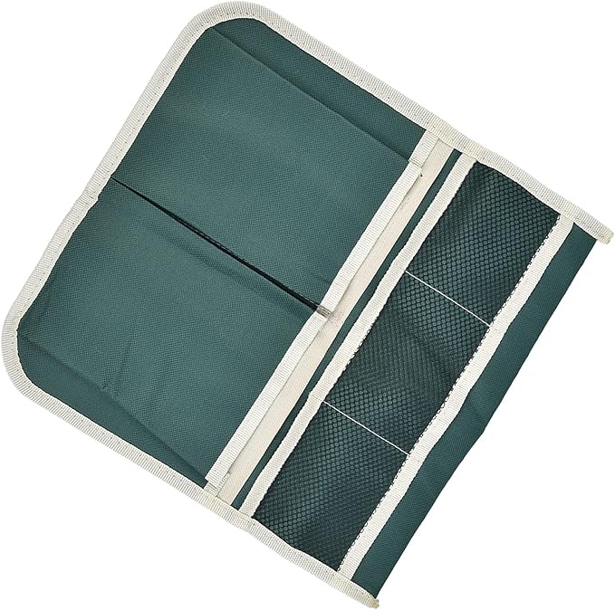 Zerodis Garden Toolkit Bag 4 Large Pockets Oxford Cloth Hanging Organizer with Side Trolley Mount for Gardening Tools and Accessories Garden Stool Storage