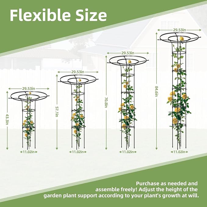 Garden Trellis for Climbing Plants Outdoor,43 Inch Umbrella Trellis for Potted Plants,Plant Trellis Support for Potted Plants Climbing Vine Rose Clematis Vegetable Trellis