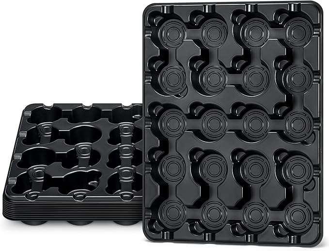 homenote 3 Inch Seed Starting Trays 10 Pack, 20-Cell Seedling Starter Trays for Indoor Outdoor Growing, Plant Starter Germination Trays for Pots Seedlings Compatible with 3" Nursery Pots
