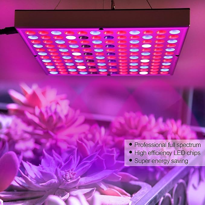 Juhefa LED Grow Lights for Indoor Plants, Panel Plant Light Full Spectrum with IR & UV Bulbs for Seedlings,Micro Greens,Clones,Succulents (Size:9.9x9.9inches)