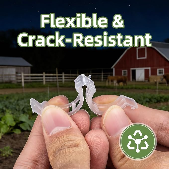300Pcs Tomato Clips, Plant Clips Plastic Trellis Clips Garden Plant Clips for Tomatoes, Cucumbers, Vines, Reusable Garden Clips to Make Plants Grow Upright, Indoor Outdoor Gardening Supplies