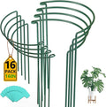 Breeze Touch 16 Pack Plant Support Stakes, 16 Inch Plant Stakes for Outdoor Plants, Peony Cage with 15 Pcs Green Lables, Peony Cages and Supports, Peonies Support Cages Flower Stakes for Plants