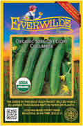 Everwilde Farms - 50 Organic Straight Eight Slicing Cucumber Seeds - Gold Vault Packet