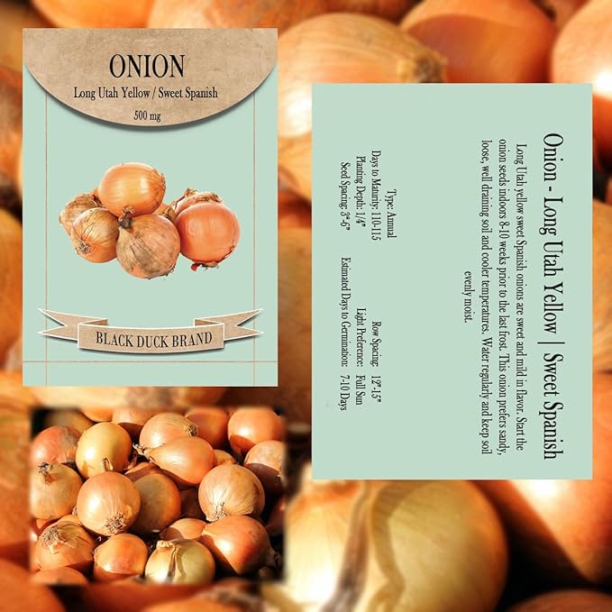 Root Vegetable Seed Set - 7 Varieties of Non-GMO Heirloom Premium Seeds for Planting - Onions, Carrot, Radish, Beet, and Turnip
