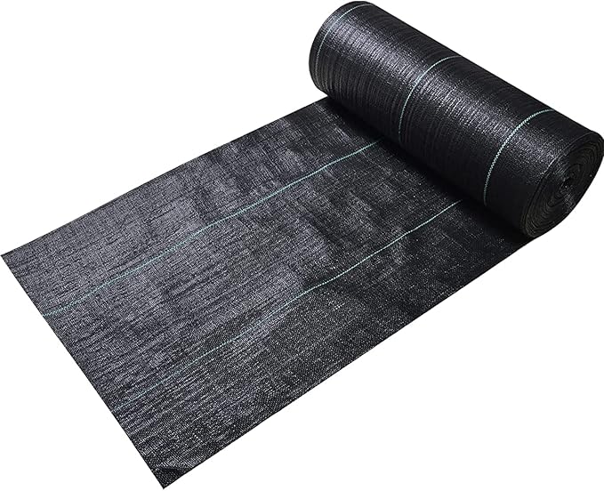 8ftx300ft Weed Barrier Landscape Fabric Heavy Duty, Weed Block Gardening Ground Cover Mat, Weed Control Garden Cloth, Woven Geotextile Fabric for Underlayment, Commercial Driveway Fabric