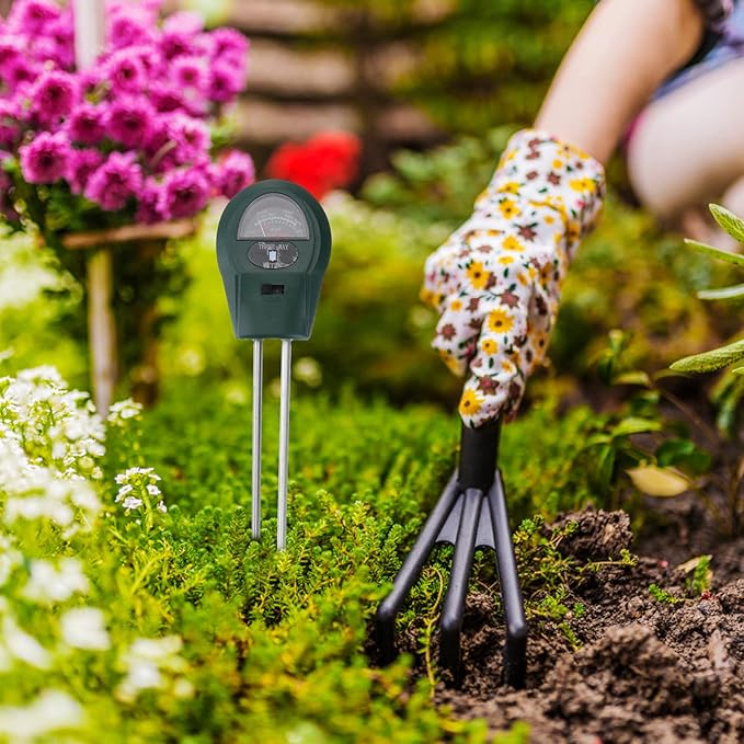POPETPOP Soil Tester for Garden Farm Potted Plants Moisture Ph and Light Battery Lightweight Design for Use Fast Soil Light Test Tool