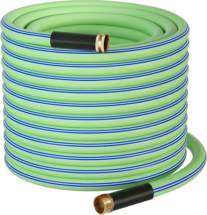 Atlantic Heavy Duty Garden Hose 200ft x 5/8 Inch Green Color Water Hose.(200 Feet)