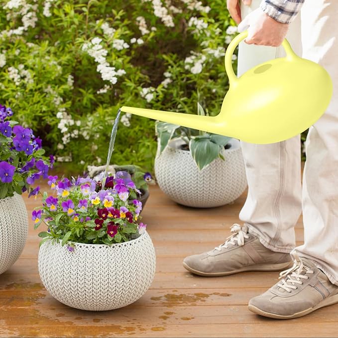 Plant Watering Can - for Indoor Plant Garden - 1/4 Gallon - Yellow
