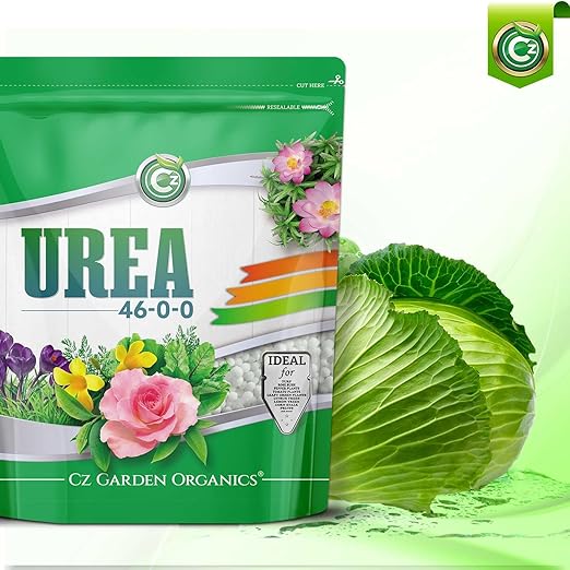 Urea Fertilizer 46-0-0 Made in USA - 10LB Plant Food for Indoor/Outdoor Flowers & Gardens - Promotes Lush Growth - Lettuce, Green Lawns, Fruit, Vegetables, Citrus Trees, Tie Dye Granules Prills