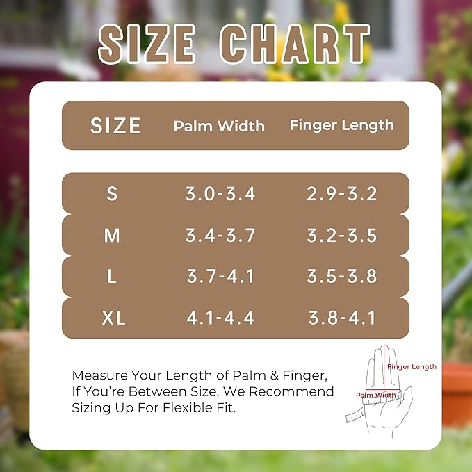 HANDLANDY Long Gardening Gloves for Men Women, Thorn Proof Rose Pruning Leather Garden Yard Gauntlet Glove, Gardening Gifts