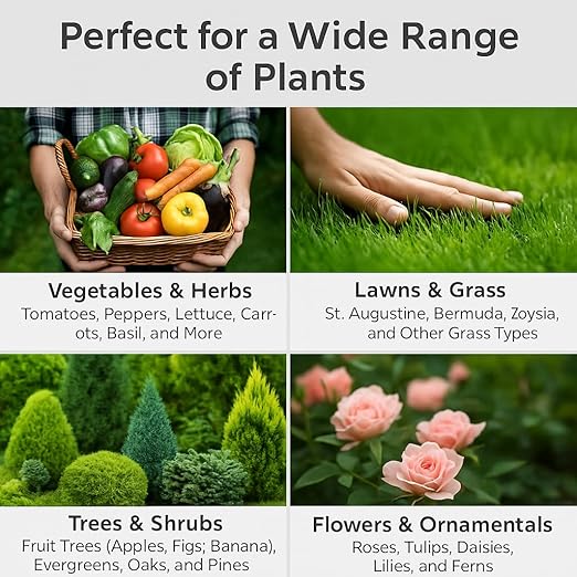 Professional 13-13-13 All Purpose Garden Fertilizer – All Purpose Plant Food 13 13 13 for Outdoor Grass, Vegetables, Roses, Flowers, Shrubs, Trees. Lawns, Gardens, Potted Plants (1 Quart)