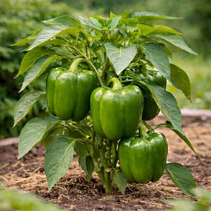 Sweet Bell Pepper Seeds Collection – Red Yellow Orange Green Bell Peppers – Vegetable Seeds for Home Garden Raised Beds & Containers
