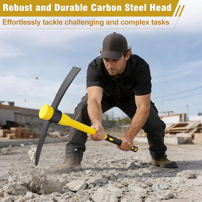 36 inch Garden Hoe Fiberglass Handle Hoe Garden Tool Carbon Steel Hand Tools