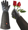 Cactus Gloves, Garden Gloves for Women Men Thorn Proof, Professional Puncture Resistant Gloves for Rose Pruning & Cactus, Long Leather Garden Gloves (Professional Thorn Proof) (Medium, Black)