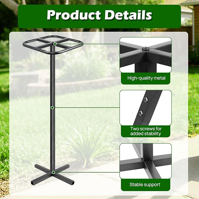 Extra Thick Adjustable Dragon Fruit Trellis,Durable Metal Plant Trellis Outdoor Climbing Plants Support Frame for Vertical Gardening Trees Cactus Black