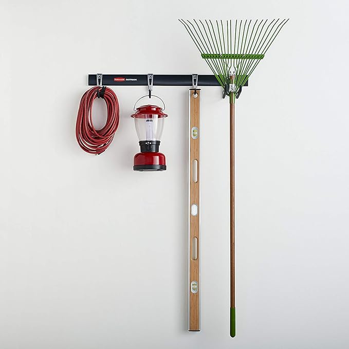 Rubbermaid FastTrack Garage Organization 5 Piece All in One Rail and Hook Kit Storage System (3 Pack)