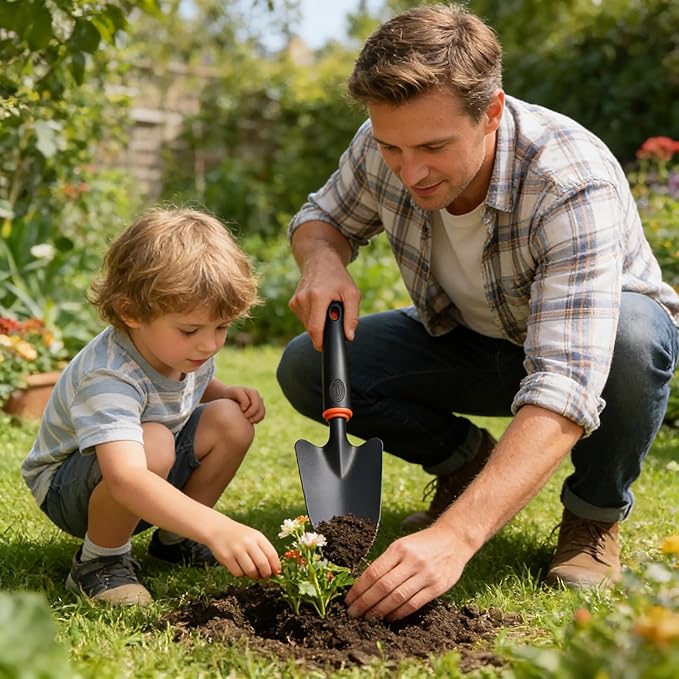 Garden Trowel Garden Hand Shovel, Heavy Duty Garden Trowel Hand Shovel for Gardening, Digging, Planting, Transplanting, and Cutting Roots