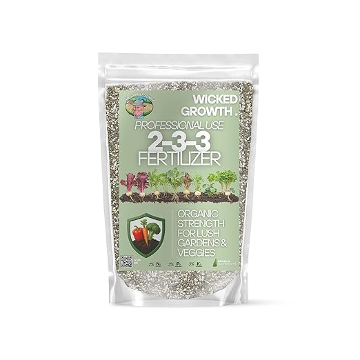 Old Cobblers Farm™ Wicked Organics 2-3-3 Fertilizer – Slow-Release Plant Fertilizer for Vegetables, Lawns, Flowers & Trees. Supports Strong Roots & Growth. (5 lbs | 10 lbs | 15 lbs | 20 lbs) (5 lbs)