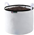 Grow Bag 25 Gallon, Planting Pots - Colorful Plant Grow Bags Pots Gardening Vegetable - Air Pruning Mesh Fabric Plant Container - (White/Black)