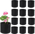 12Pcs Lily Plant Pots for Pond, Aquatic Pond Planter for Pond Durable Breathe Reusable Fabric Plant Bags for Aquatic Plants, Potato, Carrot, Onion, Flower (1 Gallon)