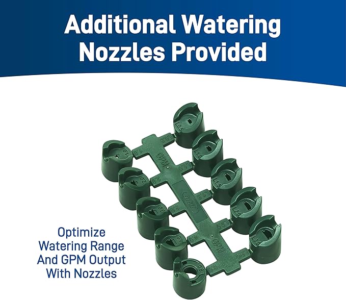 Orbit Voyager II Professional Pop-Up Gear-Drive Rotor Sprinkler | 3/4" Inlet | Adjustable 40-360° Pattern | 35-55 ft Coverage Range | Includes Adjustment Key | Model 91561
