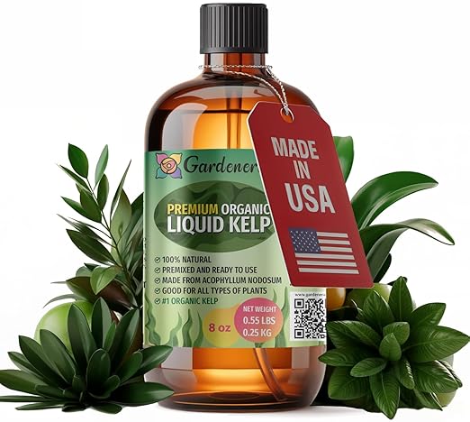 Gardenera Premium Organic Liquid Kelp [8 oz] Boost Your Plant's Growth and Health Naturally