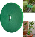 65.6 Ft Plant Ties Garden Tape, Reusable Adjustable Plant Clips for Climbing Plants, Green Nylon Self Adhesive Plant Twist Tie Strap to Support Gardening Plants