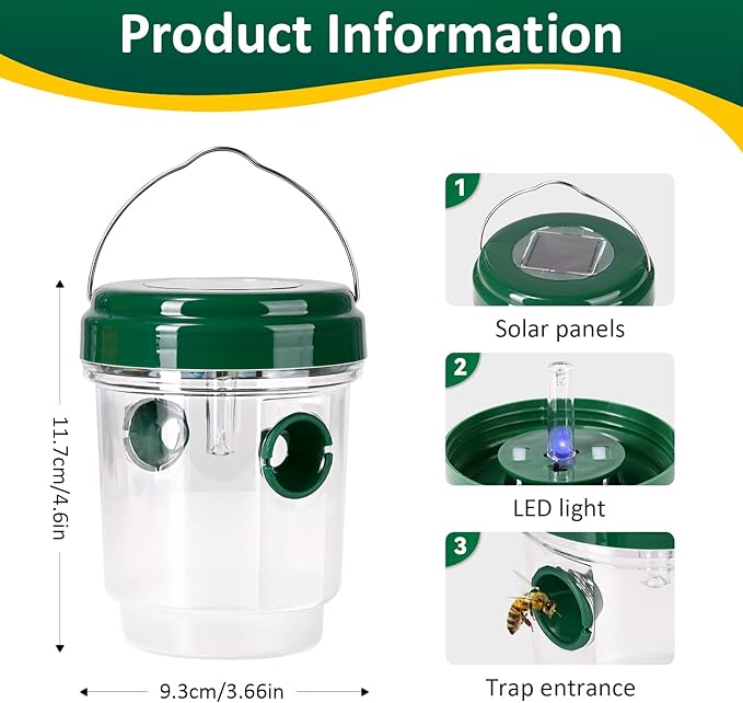 3 Pack Wasp Traps Outdoor Hanging