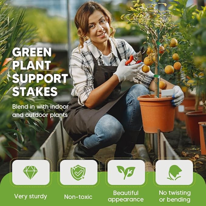 Stackable Monstera Plant Support Stakes for Indoor Outdoor Plants, Garden Accessories for Climbing Potted Plants, Plant Sticks for Vine Training Stem Stabilization (5pcs)