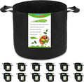 24-Pack 5 Gallon Grow Bags, Heavy Duty Aeration Fabric Pots with Handles for Garden and Planting, Pots for Plant