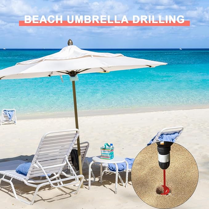 Auger Drill Bit for Planting - 4" X 12" Heavy-Duty Garden Auger Spiral Drill Bit - Bulb Planter Tool & Auger Post Hole Digger - 3/8" Hex Drive Drill
