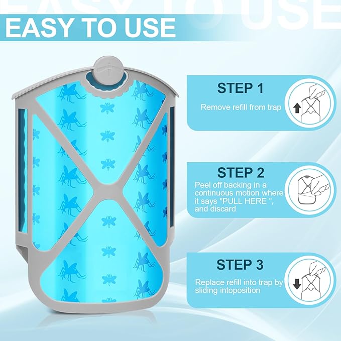 Insect Trap Refill Kit & 4 Cartridges, Compatible with M364A and Max, Replacement 100% Fit(4Pcs)