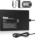 iPower 8 by 12-Inch 16W Reptile Heat Mat, LCD Digital Aquarium Thermometer, Under Tank Warmer Terrarium Heat Pad for Turtles Lizards Frogs and Other Small Animals, Multi Sizes