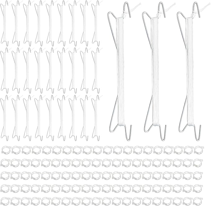 130Pcs Tomato Hooks with String,Plant Support Clips,Tomato Support Hook for Climbing Plants,Tomato Holder Hooks with 32.8ft Twine to Prevent Vegetable Fruit from Pinching or Falling Off