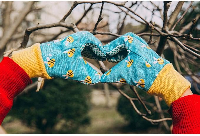 PROMEDIX P Kids Garden Gloves 3-6 Years Old Children Gardening Gloves, 2- Pair Pack，Blue