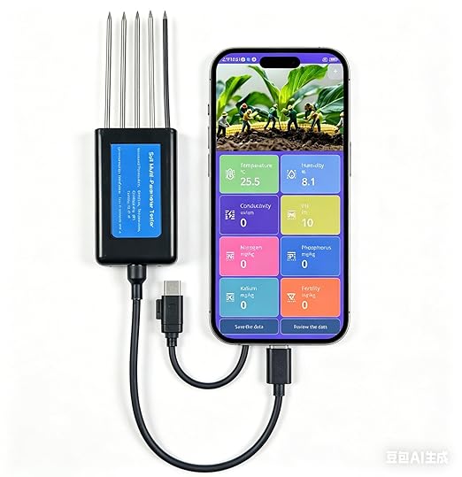 8 in 1 Soil Tester, Nitrogen, Phosphorus, Potassium Npk Tester, Ph, Moisture, Nutrient Conductivity, Ec Meter,High Accuracy Digital Sensitive,Soil Fertility Test