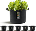 Dipuosile 6-Pack 3 Gallon Grow Bags, Heavy Duty 300G Thickened Nonwoven Plant, Fabric for Tomato,Potato,Vegetables, and Flowers