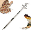 Soil Sampler Probe, T-Shape Handle Stainless Steel Soil Test Kits Soil Probes with 3slots and 90° Rotation Handle Pointed Design, for Solid Fertilizer, Plant Care Lawn Garden Farm
