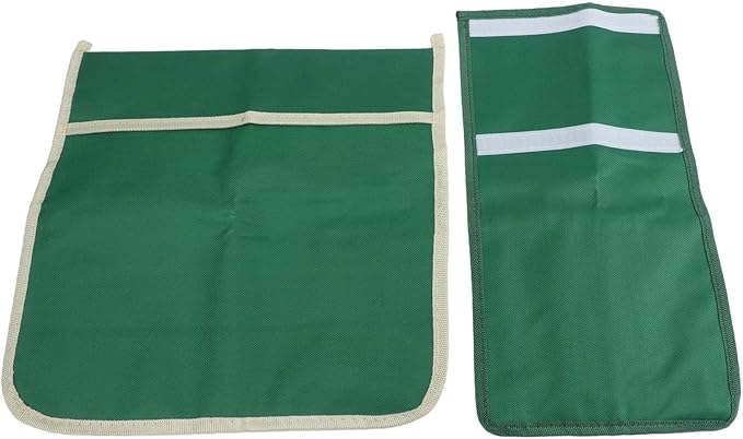 Green Garden Tool Storage Bag Kit, Portable Foldable Organizer with Small and Big Pouches for Yard Work, Accessories for Easy Carrying and Tidy Tool Management