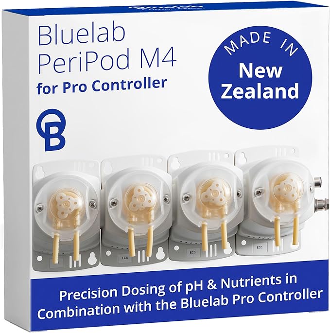 Bluelab PERIPODM4 Peripod M4 for Pro Controller, Dosing for pH and Nutrient (TDS), 4 Pumps with Accessories (Pro Controller Sold Separately), Tool for Hydroponic System and Indoor Plant Grow