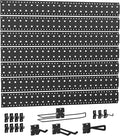 ClosetMaid ProGarage Slatwall Hang Track Kit, 33 in. W with Peg Board Hooks, Hangers, Paper Towel Holder, Garage Organizer System, Black