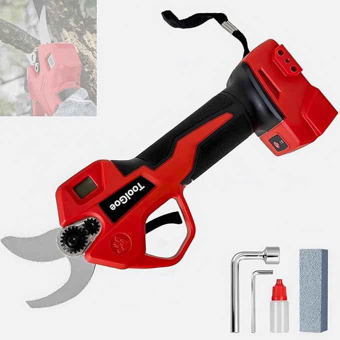Electric Pruning Shears Compatible with Milwaukee 18v Battery,Portable Cordless Brushless Motor,M18 Pruning Shears Tools with LCD Display＆SK5 Blades for Gardening,Tree Trimming & Orchards(Tool Only)