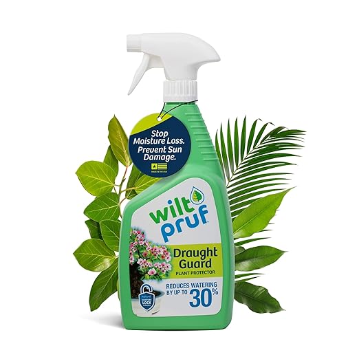 Wilt-Pruf® Drought Guard Spray | Organic Plant Protector | Shields Against Drought and Moisture Loss (32 oz)