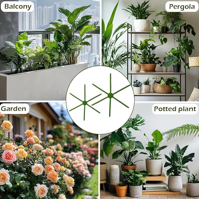 2 Pcs Free-Form Bending Silicone Plant Stem Support, L Size Flexible Hook Monstera Stem Supports, Reusable Silicone Plant Climbing Stakes Indoor Outdoor