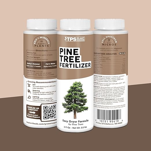 Pine Tree Fertilizer - for Leyland Cypress & Evergreen Tree Care - Pushes Rapid Root Growth for Strong, Wind-Resistant Yard Trees - Liquid Plant Food, 32 oz
