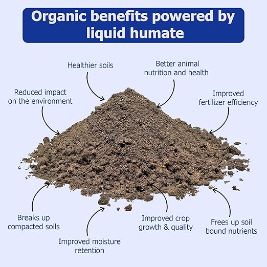 Neptune’s Harvest Liquid Humate 12% Concentrate - 1 Gallon - Organic Soil Conditioner with Humic Acid - Improves Soil Structure & Fertilizer Efficiency - Ideal for Lawns, Gardens & More
