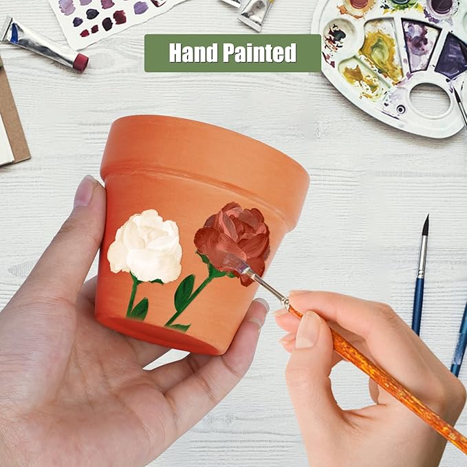 KOAMLY 3 inch Plant Nursery pots Number of Items in a 20 Pack, with Drain, Succulent Seedling Planter, use with Indoor, windowsill, Terra Cotta red Flower pots Wedding Decoration Best Gift for Aunts