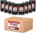 Zip Ties 12 inch (4000 Pack), 85 lb, Double-sided Toothed, Delivering 1.7X Tensile Strength in the Same Specs, Black, Heavy Duty Cable Ties, Glufirm
